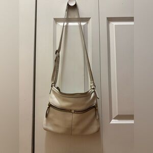 Fossil Cream Leather Shoulder/Crossbody Bag